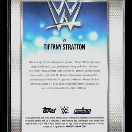 2026 Topps Chrome WWE Tiffany Stratton #29 Purple Refractor