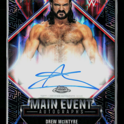 2026 Topps Chrome WWE Drew McIntyre #MEA-DM 08/10 Auto