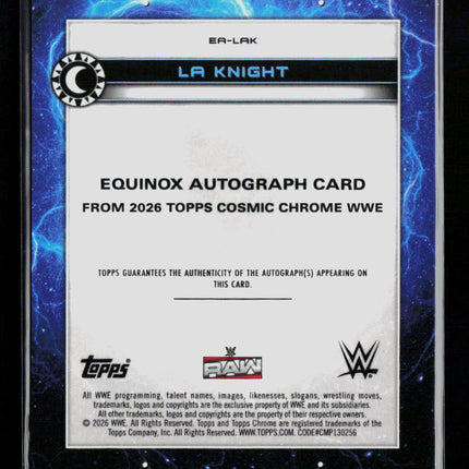 2026 Topps Cosmic Chrome WWE LA Knight #EA-LAK 06/10 Auto