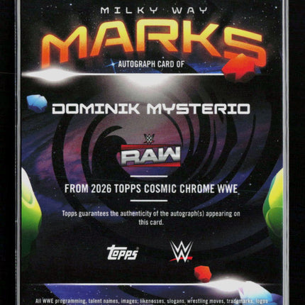 2026 Topps Cosmic Chrome WWE Dominik Mysterio #MWM-DM Auto