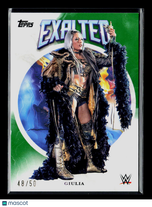 2025 Topps Exalted WWE Giulia #28 Green 48/50