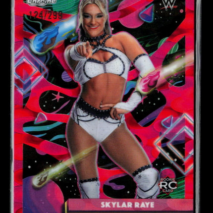 2026 Topps Chrome WWE Skylar Raye #113 Pink Lava RC 124/299
