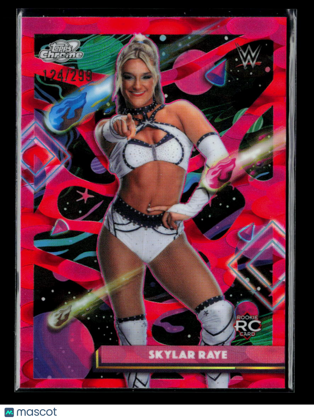 2026 Topps Chrome WWE Skylar Raye #113 Pink Lava RC 124/299