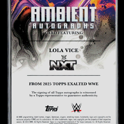 2025 Topps Exalted WWE Lola Vice #AMA-LVC Auto