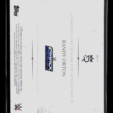 2025 Topps Royalty WWE Randy Orton #SR-15 Blue Memorabilia 16/25