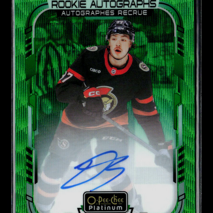2025 Upper Deck O-Pee-Chee Platinum Donovan Sebrango #R-SE Emerald Surge 02/10