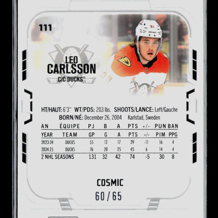 2025 O-Pee-Chee Platinum Leo Carlsson #111 Cosmic 60 / 65