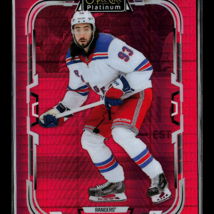 2025 Upper Deck O-Pee-Chee Platinum Mika Zibanejad #198 Red Prism 018/199