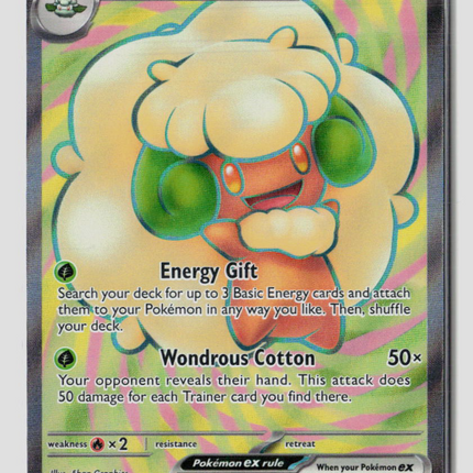 Pokemon 2025 White Flare Whimsicott EX SR FA #157/86