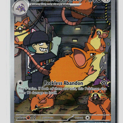 Pokemon 2025 Destined Rivals Team Rocket's Raticate #202/182