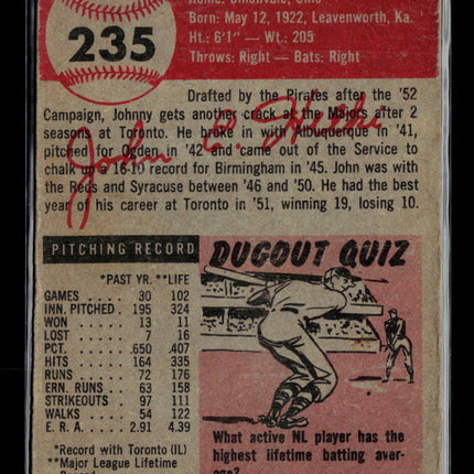 1953 Topps John Hetki #235