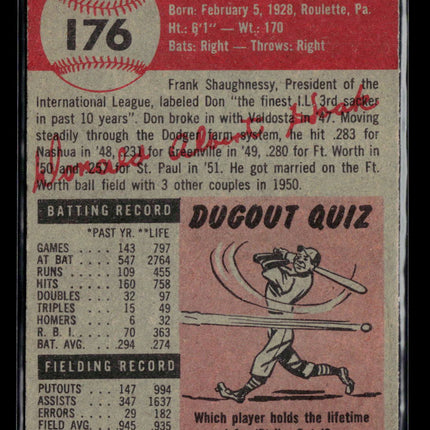 1953 Topps Don Hoak #176