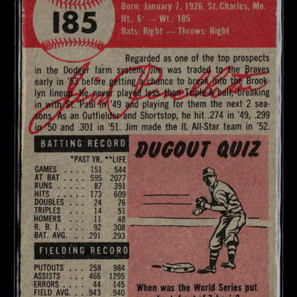 1953 Topps Jim Pendleton #185