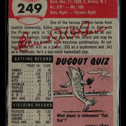 1953 Topps Edward Joseph O'Brien Ed O'Brien #249