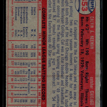 1957 Topps Cal Neeman #353