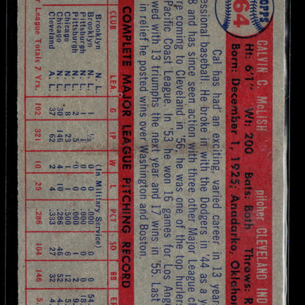 1957 Topps Cal McLish #364