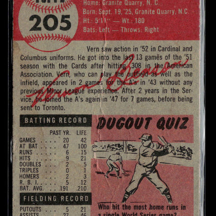 1953 Topps Vern Benson #205