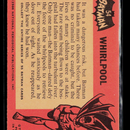 1966 Topps Batman Black Bat #54 Whirlpool