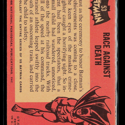 1966 Topps Batman #53 Race Against Death