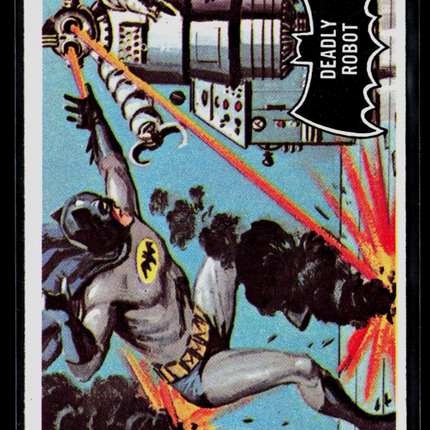 1966 Topps Batman Black Bat #47 Deadly Robot