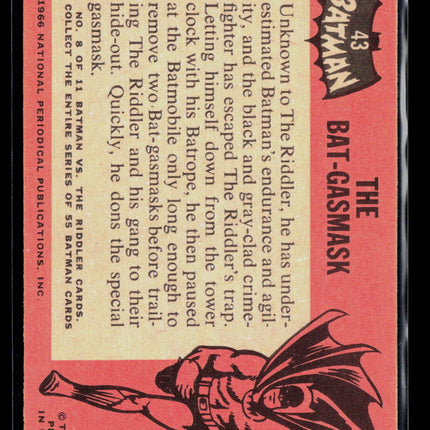 1966 Topps Batman Black Bat #43 The Bat Gasmask