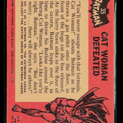 1966 Topps Batman Black Bat #35 Cat Woman Defeated