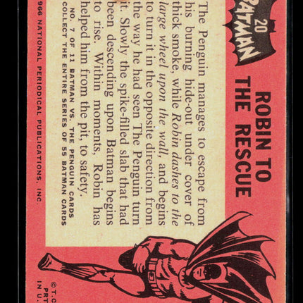 1966 Topps Batman (Black Bat) #20 Robin to the Rescue
