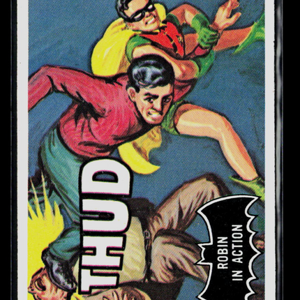 1966 Topps Batman Black Bat #18 Robin In action