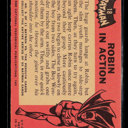 1966 Topps Batman Black Bat #18 Robin In action