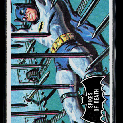 1966 Topps Batman Black Bat #17 Spikes of Death