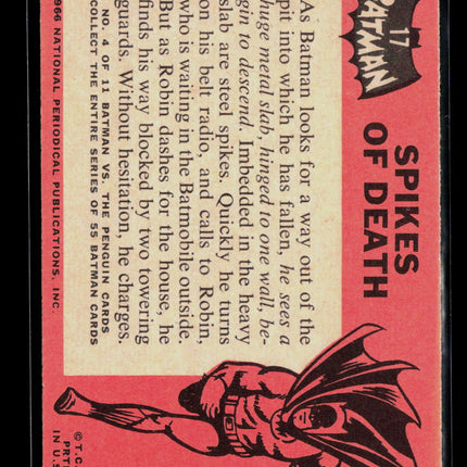 1966 Topps Batman Black Bat #17 Spikes of Death