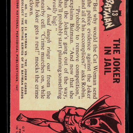 1966 Topps Batman Black Bat #13 The Joker in Jail