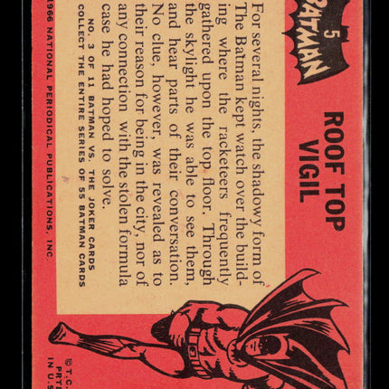 1966 Topps Batman #5 Roof Top Vigil