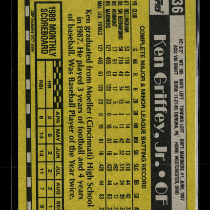 1990 Topps Ken Griffey Jr. Ken Griffey, Jr. #336