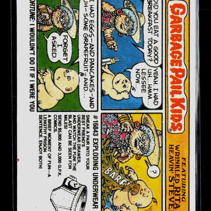 1986 Topps Garbage Pail Kids Original Series 6 Sticker #218b