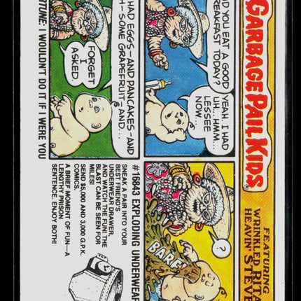 1986 Topps Garbage Pail Kids Series 6 Sticker #218a