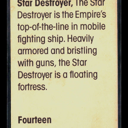 1977 Wonder Bread Star Wars #14 Star Destroyer