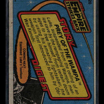 1980 Topps Star Wars: The Empire Strikes Back #20 Prey of the Wampa