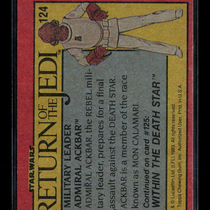 1983 Topps Star Wars Return of the Jedi #124