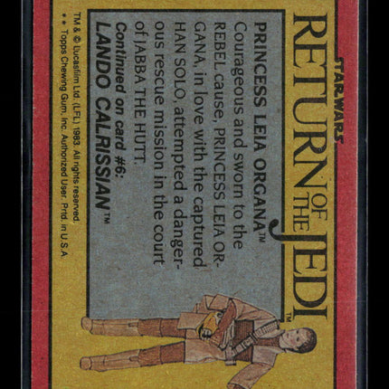 1983 Topps Star Wars: Return of the Jedi Carrie Fisher #5