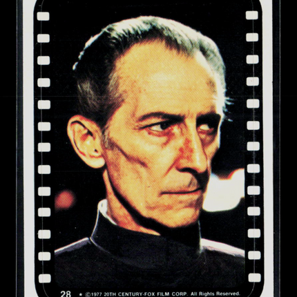 1977 Topps Star Wars Stickers Peter Cushing Sticker #28