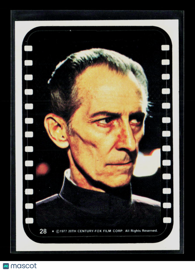 1977 Topps Star Wars Stickers Peter Cushing Sticker #28
