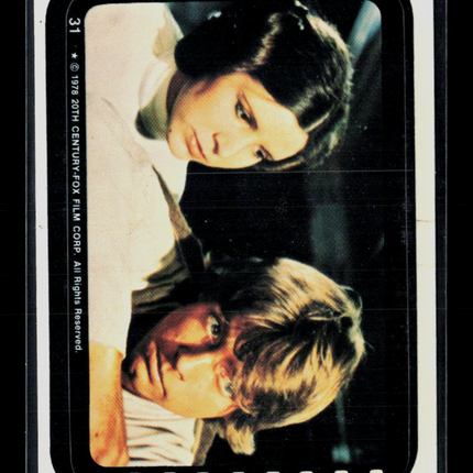 1978 Topps Star Wars Stickers Mark Hamill Carrie Fisher Sticker #31