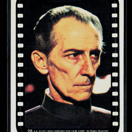 1977 Topps Star Wars Peter Cushing Sticker #28