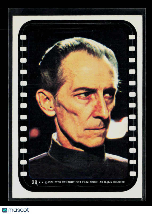 1977 Topps Star Wars Peter Cushing Sticker #28