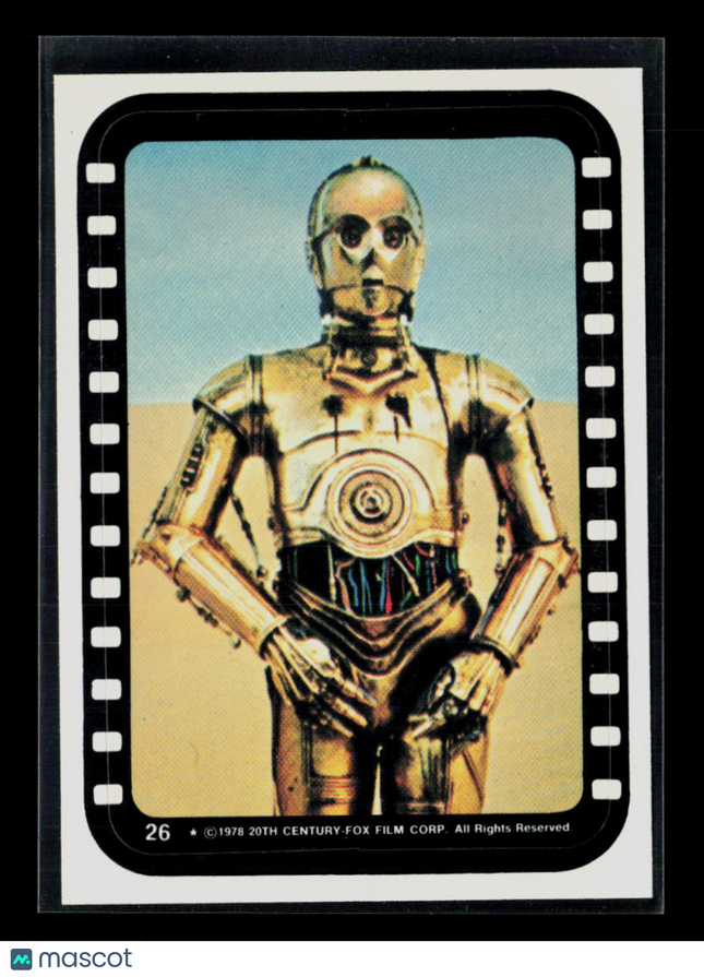 1978 Topps Star Wars Stickers Anthony Daniels #26