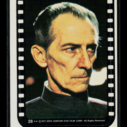 1977 Topps Star Wars Stickers Peter Cushing Sticker #28