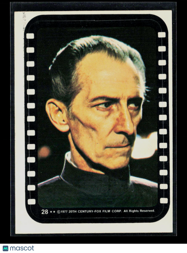 1977 Topps Star Wars Stickers Peter Cushing Sticker #28