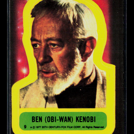 1977 Topps Star Wars Stickers Obi Wan Kenobi Sticker #9