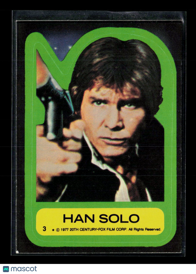 1977 Topps Star Wars Stickers Ha Solo Sticker #3